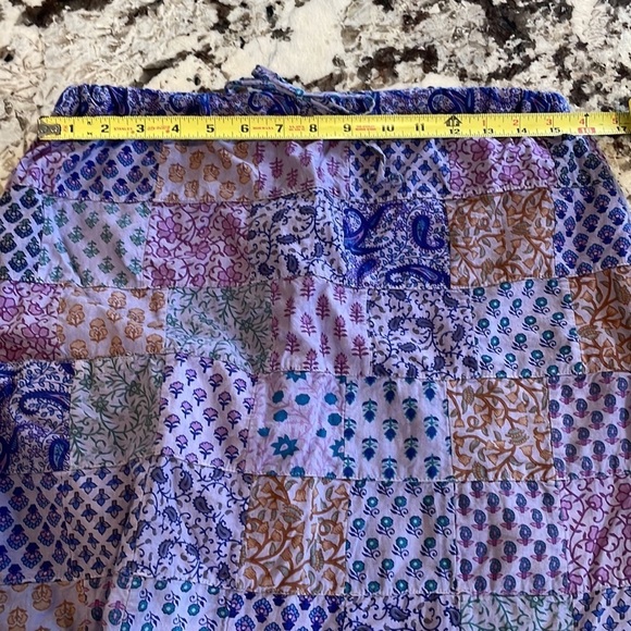 Vintage Indian Block Print Patchwork Skirt - Picture 9 of 11